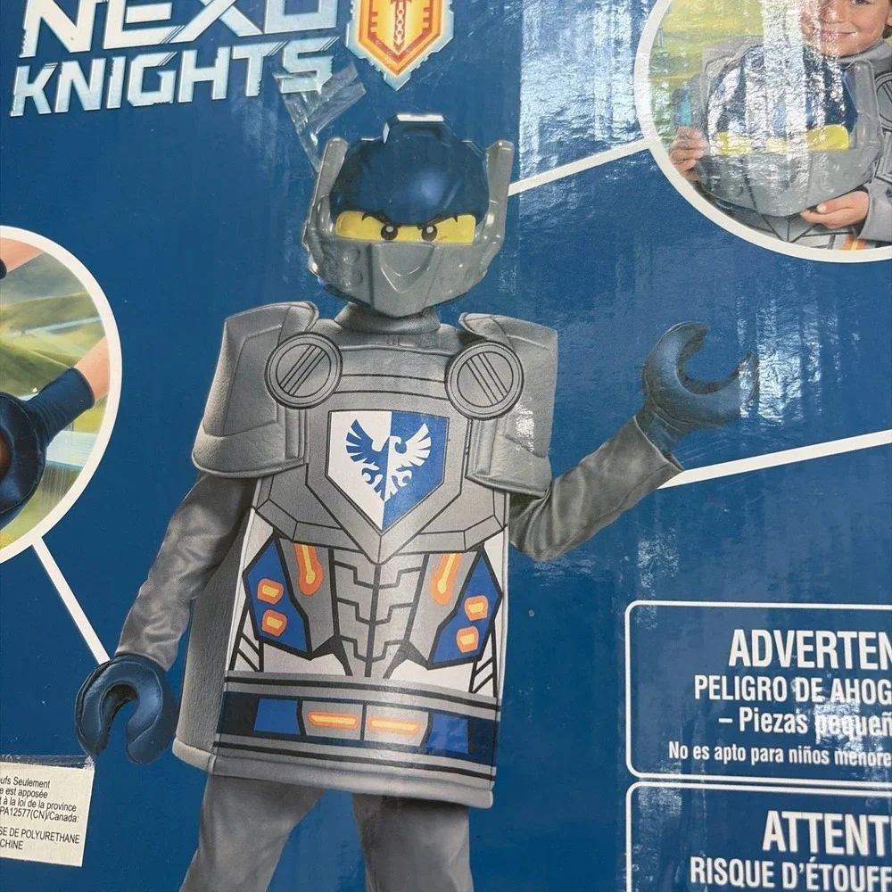 Lego Nexo Knights Child Costume Clay Grey Blue Disguise Small 4-6 FREE Shipping!